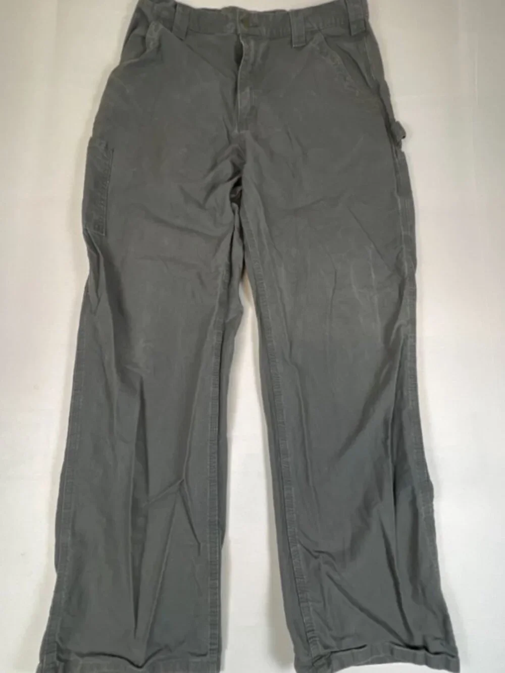 Carhartt B151 FAT Pants Mens 36x32 Gray Dungaree Fit Cotton Canvas - Picture 1 of 10